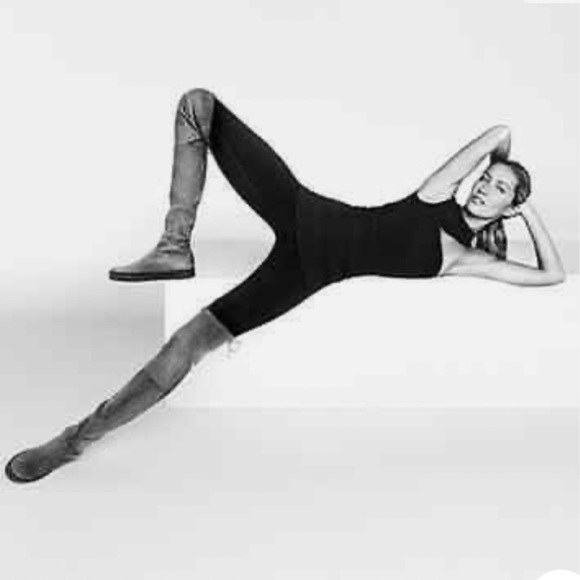 • Stuart Weitzman • Playtime Over The Knee High Suede Leather Boots Swamp Brown - Picture 2 of 8